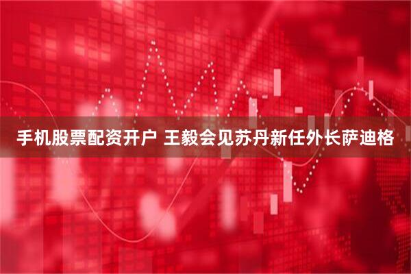 手机股票配资开户 王毅会见苏丹新任外长萨迪格